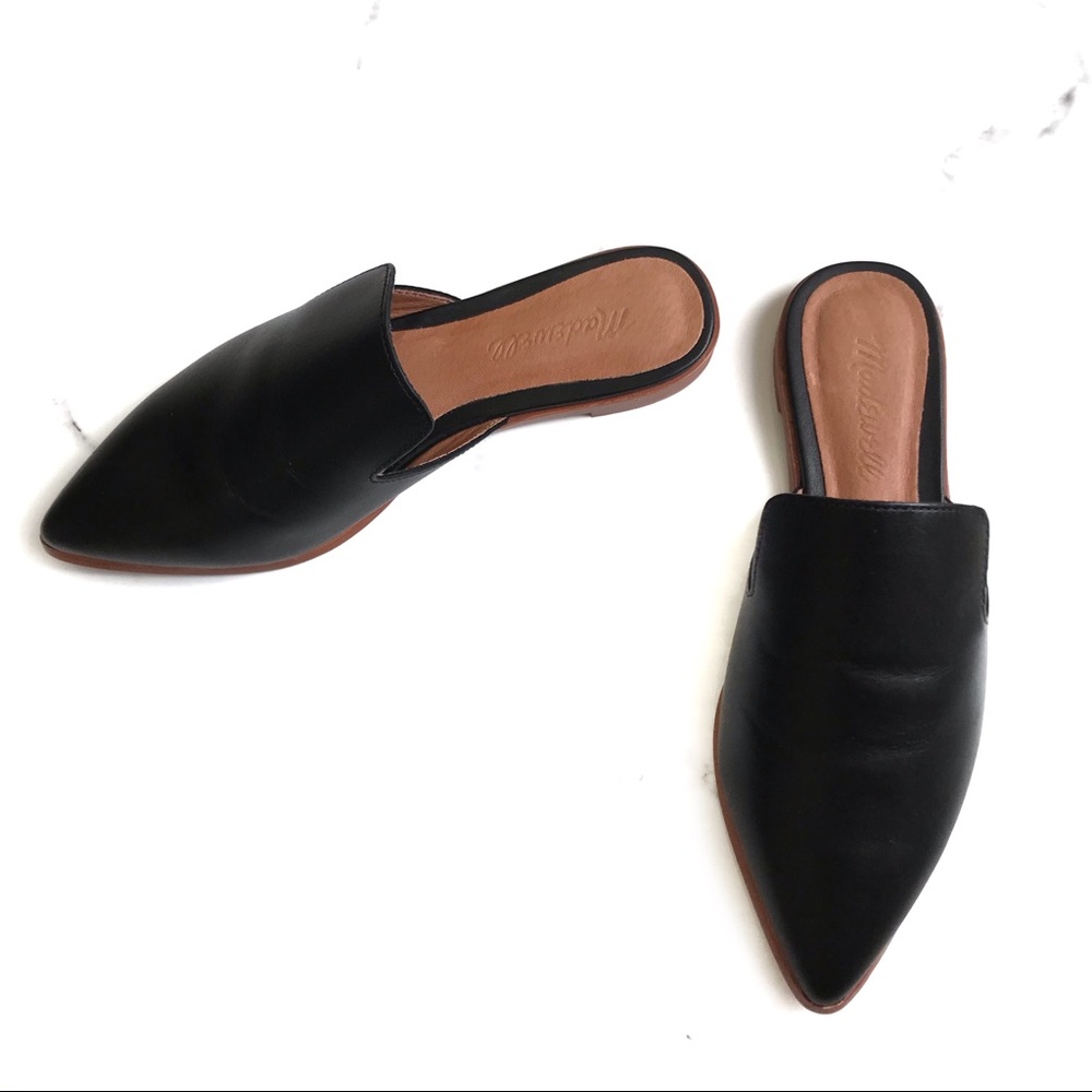 •MADEWELL• The Gemma Mule Black Leather